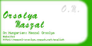 orsolya maszal business card